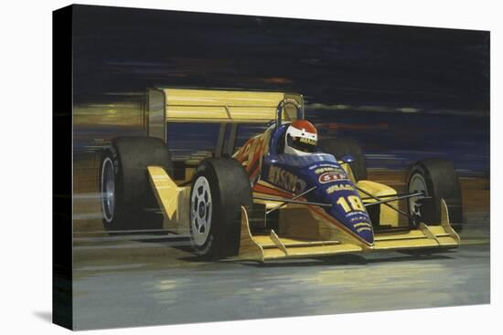 Yellow Race Car-William Vanderdasson-Premier Image Canvas