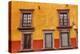 Yellow Red Wall Brown Windows Metal Gates, San Miguel de Allende, Mexico-William Perry-Premier Image Canvas