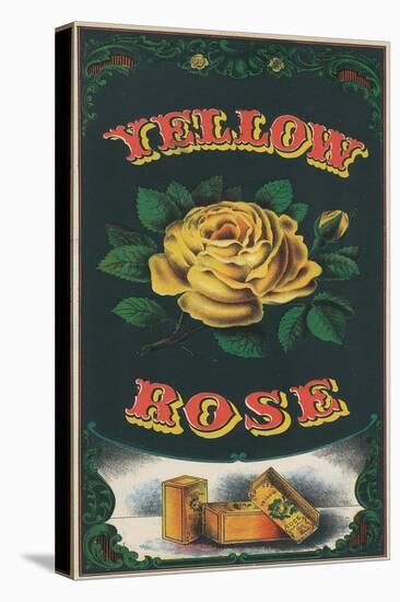Yellow Rose Brand Tobacco Label-Lantern Press-Stretched Canvas