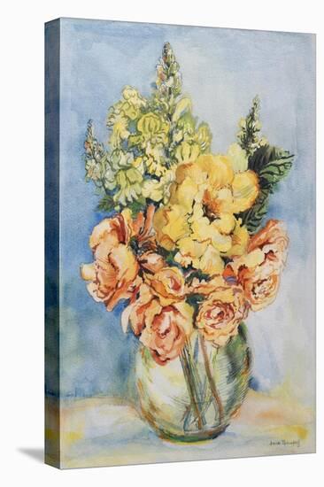 Yellow Roses and Antirrhinums, 2001-Joan Thewsey-Premier Image Canvas