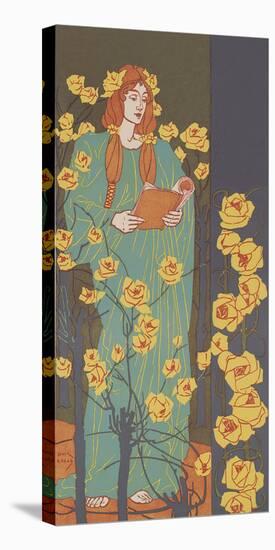Yellow Roses-Louis Rhead-Stretched Canvas
