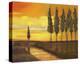 Yellow Sunset over Water I-Judith D'Agostino-Stretched Canvas