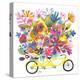 Yellow Tandem Bicycle Bouquet-Kerstin Stock-Stretched Canvas