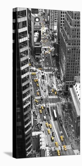 Yellow taxi in Times Square, NYC-Michel Setboun-Stretched Canvas