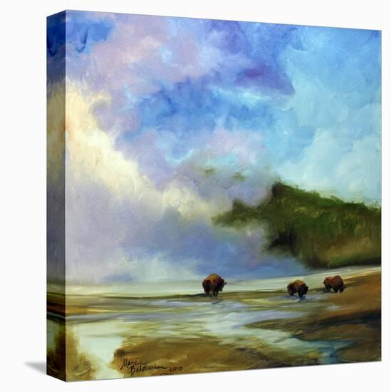 Yellowstone Buffalo Landscape-Marcia Baldwin-Premier Image Canvas