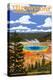 Yellowstone National Park - Grand Prismatic Spring-Lantern Press-Stretched Canvas