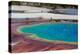 Yellowstone National Park, USA, Wyoming. Grand Prismatic Spring with tourist.-Jolly Sienda-Premier Image Canvas