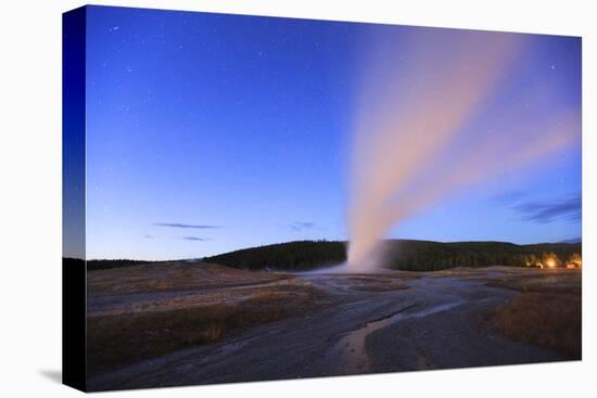 Yellowstone Old Faithful-Jason Savage-Stretched Canvas