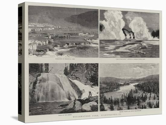 Yellowstone Park, Illustrated, II-null-Premier Image Canvas