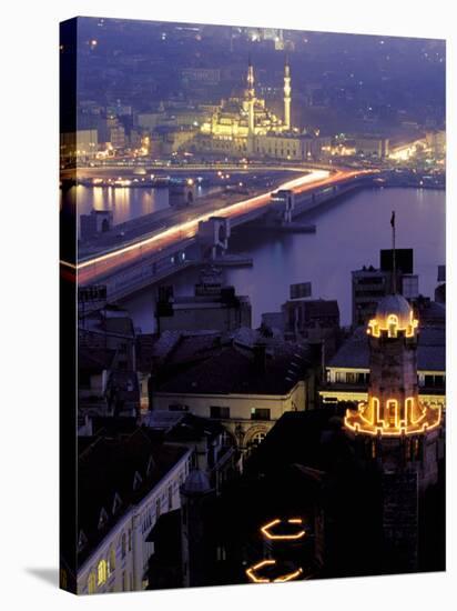 Yeni Mosque and the Galata Bridge, Istanbul, Turkey-Ali Kabas-Premier Image Canvas