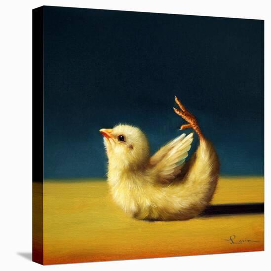 Yoga Chick Bow Pose-Lucia Heffernan-Stretched Canvas