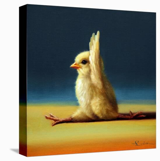 Yoga Chick Monkey Pose-Lucia Heffernan-Stretched Canvas