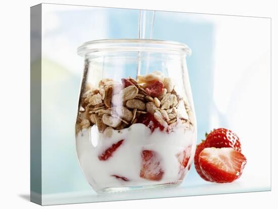 Yoghurt with Muesli and Strawberries-Dieter Heinemann-Premier Image Canvas