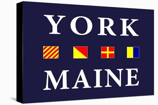 York, Maine - Nautical Flags-Lantern Press-Stretched Canvas