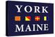 York, Maine - Nautical Flags-Lantern Press-Stretched Canvas