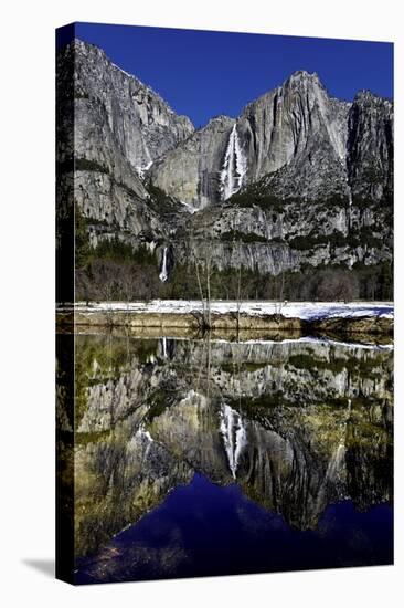 Yosemite Falls and Reflection in Merced River-Doug Meek-Premier Image Canvas