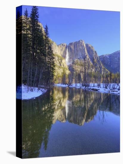 Yosemite Falls Reflected in Merced River, Yosemite National Park, California, Usa-Jamie & Judy Wild-Premier Image Canvas
