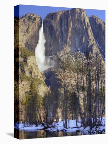 Yosemite Falls Reflected in Merced River, Yosemite National Park, California, Usa-Jamie & Judy Wild-Premier Image Canvas
