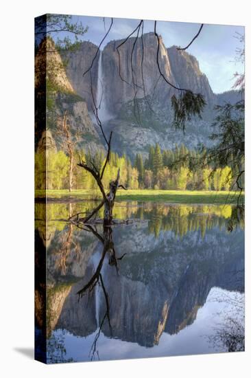 Yosemite Falls Reflection at Swinging Bridge-Vincent James-Premier Image Canvas