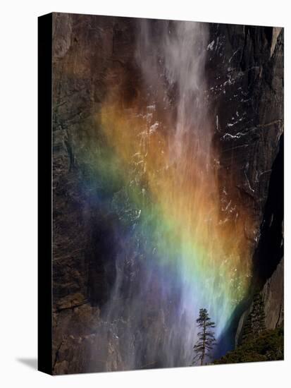 Yosemite National Park, California: Detail of a Rainbow Emerging from the Mist of Yosemite Falls-Ian Shive-Premier Image Canvas
