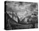 Yosemite Tunnel View Black and White I-Danny Burk-Stretched Canvas