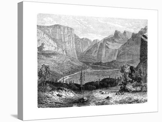 Yosemite Valley, California, 19th Century-Paul Huet-Premier Image Canvas