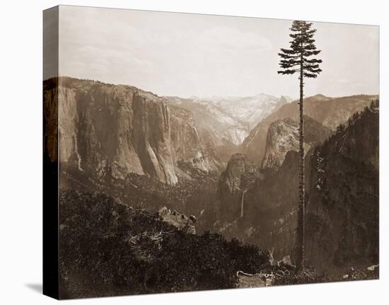 Yosemite Valley from the Best General View, 1866-Carleton Watkins-Stretched Canvas