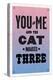 You and Me and the Cat Makes Three-null-Stretched Canvas