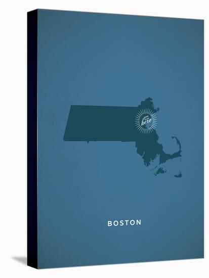 You Are Here Boston-null-Stretched Canvas