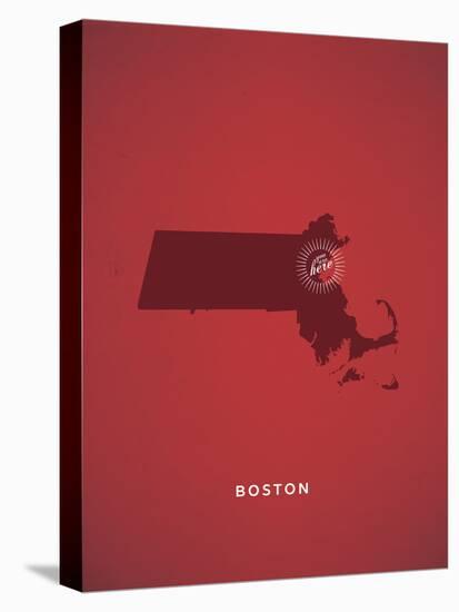 You Are Here Boston-null-Stretched Canvas
