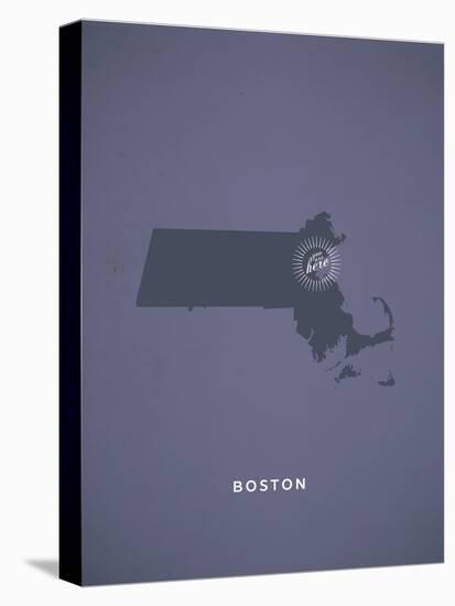 You Are Here Boston-null-Stretched Canvas