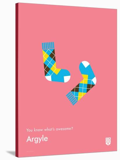 You Know What's Awesome? Argyle (Pink)-Wee Society-Stretched Canvas