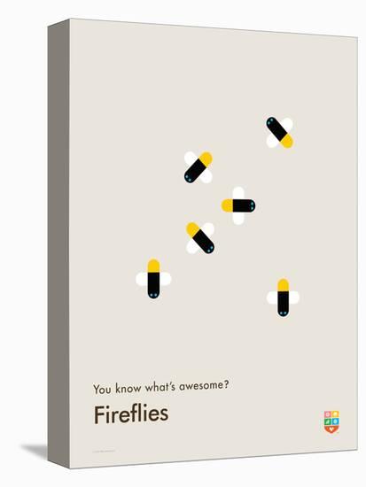 You Know What's Awesome? Fireflies (Gray)-Wee Society-Stretched Canvas
