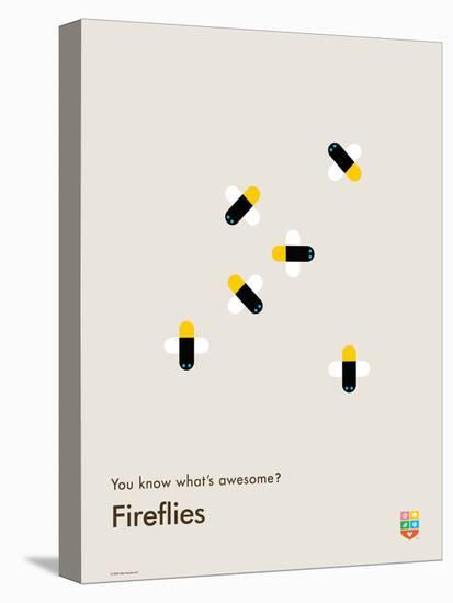 You Know What's Awesome? Fireflies (Gray)-Wee Society-Stretched Canvas