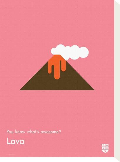 You Know What's Awesome? Lava (Pink)-Wee Society-Stretched Canvas