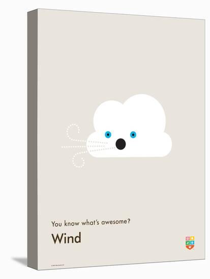 You Know What's Awesome? Wind (Gray)-Wee Society-Stretched Canvas