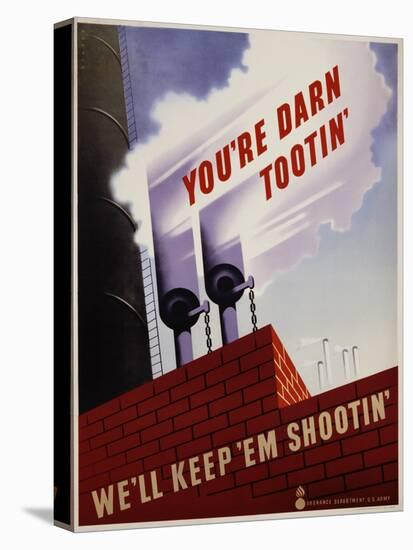 You're Darn Tootin' We'll Keep 'Em Shootin' Poster-Joseph Binder-Premier Image Canvas