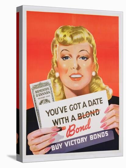 You'Ve Got a Date with a Bond', Poster Advertising Victory Bonds (Colour Litho)-Canadian-Premier Image Canvas