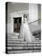 Young Adult Female in Long Wedding Dress Standing on Steps-Steven Boone-Premier Image Canvas