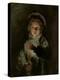Young Boy Holding a Candle-William Henry Hunt-Premier Image Canvas