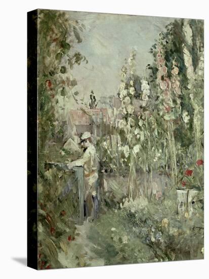 Young Boy in the Hollyhocks-Berthe Morisot-Premier Image Canvas