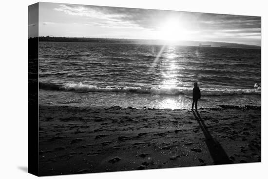 Young Child Alone on Beach-Sharon Wish-Premier Image Canvas