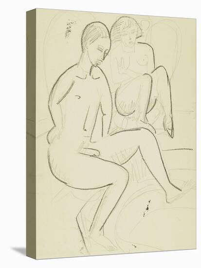 Young Couple in the Bathroom-Ernst Ludwig Kirchner-Premier Image Canvas