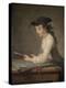 Young Draftsman, c.1737-Jean-Baptiste Simeon Chardin-Premier Image Canvas
