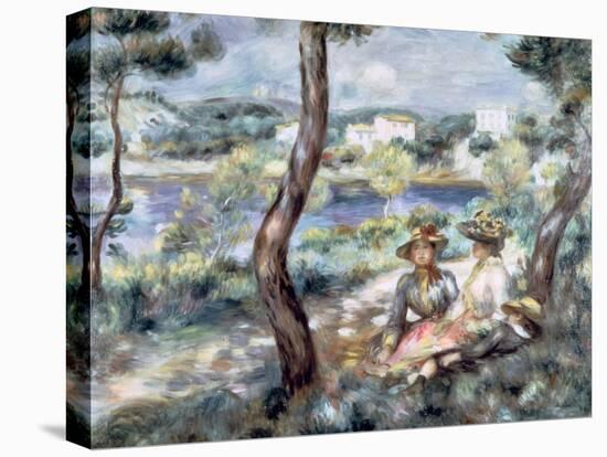 Young Girl and Boy in a Landscape, 1893-Pierre-Auguste Renoir-Premier Image Canvas