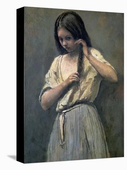 Young Girl at Her Toilet-Jean-Baptiste-Camille Corot-Premier Image Canvas