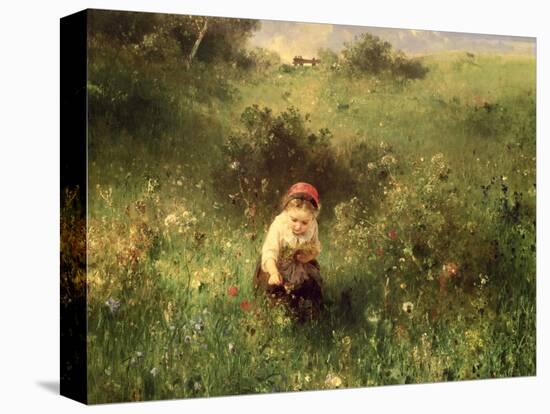 Young Girl in a Field-Ludwig Knaus-Premier Image Canvas