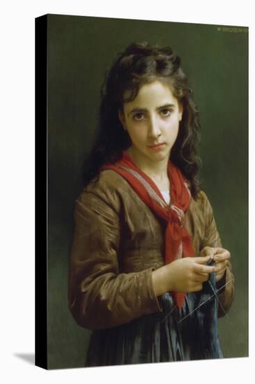 Young Girl Knitting, 1874-William Adolphe Bouguereau-Premier Image Canvas