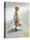 Young Girl on a Beach-I Davidi-Stretched Canvas