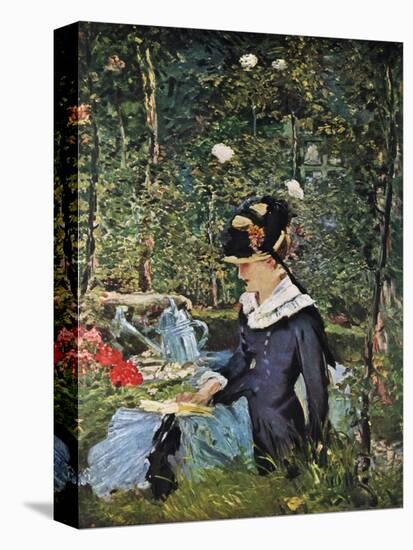 Young Girl on the Threshold of the Garden at Bellevue, 1880-Edouard Manet-Premier Image Canvas